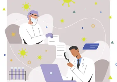 Illustration of scientists Illustration of scientists